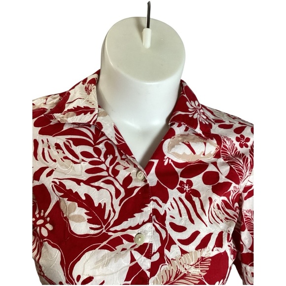 Kim Rogers Red and White floral, Plus Size 18W (2X) - Picture 3 of 7